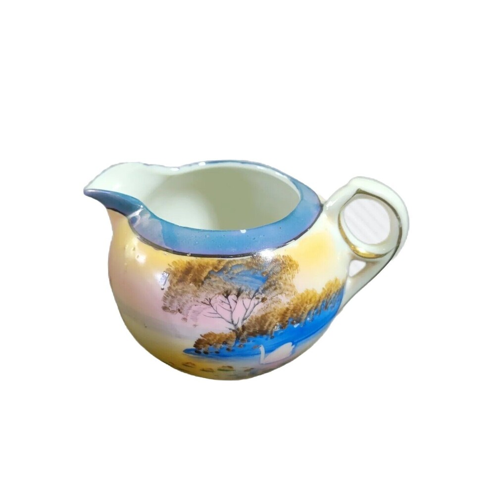 21-pc Japan‎ Hand Painted Teaset-Various Pieces-Water & Swan Images Vintage - Picture 9 of 12
